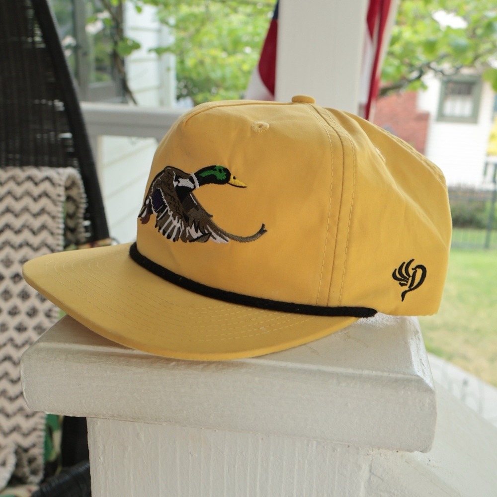 DUCK CAMP Mallard Hat - Mustard Yellow Snapback  Great Condtion